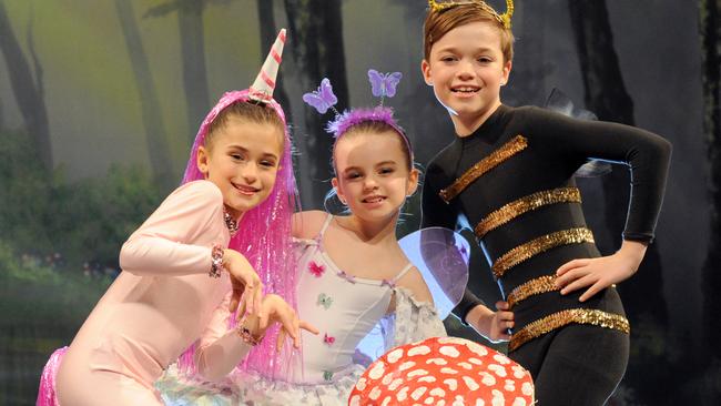 Gabriella, Elsie and Fletcher are performing in the National Theatre Ballet School's Winter Gala of Dance. Picture: Andrew Henshaw