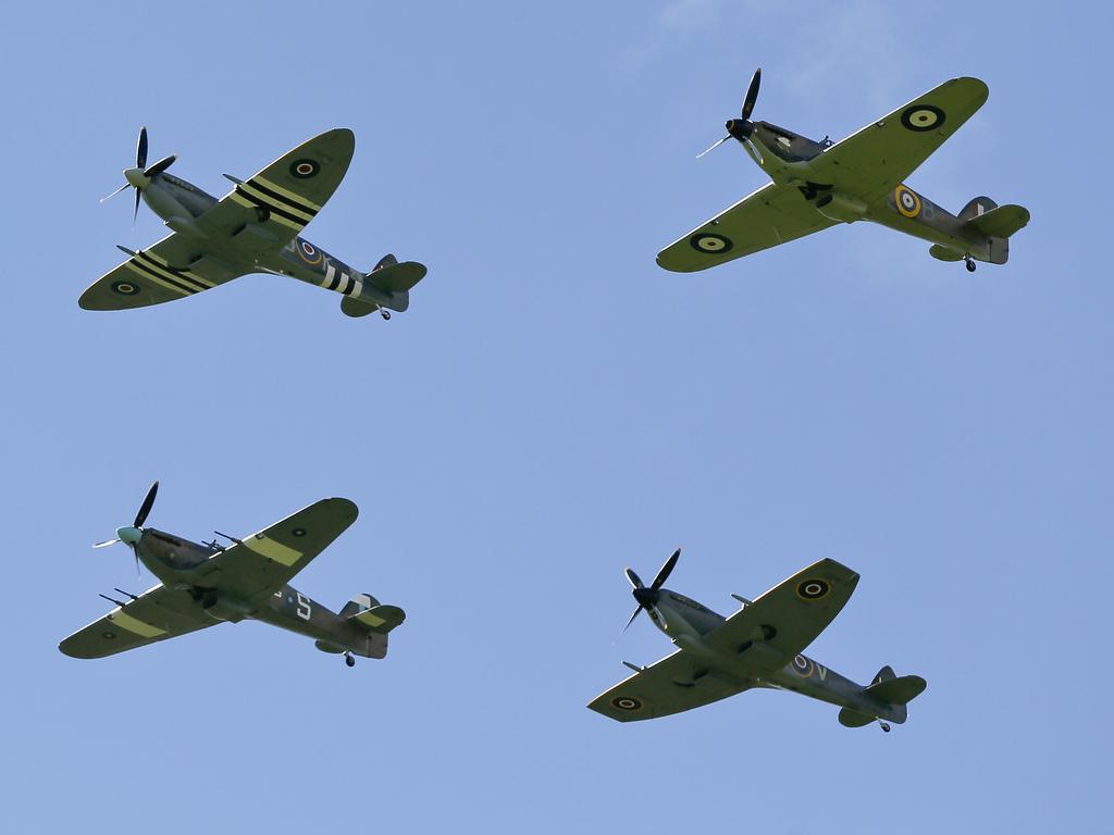 Prince Harry gave up his seat in a Spitfire during today’s Battle of Britain commemorations to allow veteran Tom to take his place after one of the planes was found to have a mechanical fault. Picture: Getty