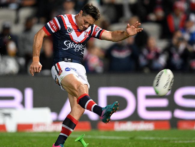 Cooper Cronk added goal kicking to his repertoire on Saturday night. Picture:AAP