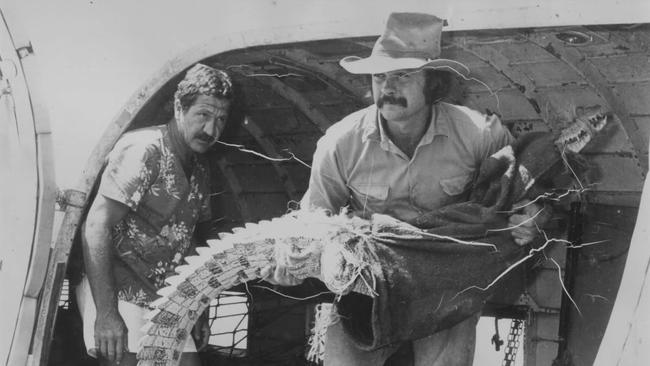 Warren Entsch on a crocodile farm in the 1970s