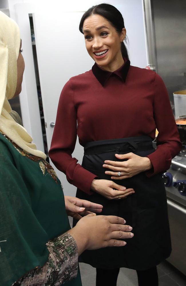 The constant barrage of leaks must be stressful for Meghan, whose baby is due in a couple of months. Picture: AFP