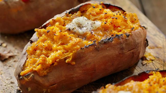 Twice baked, stuffed sweet potatoes. Picture: iStock