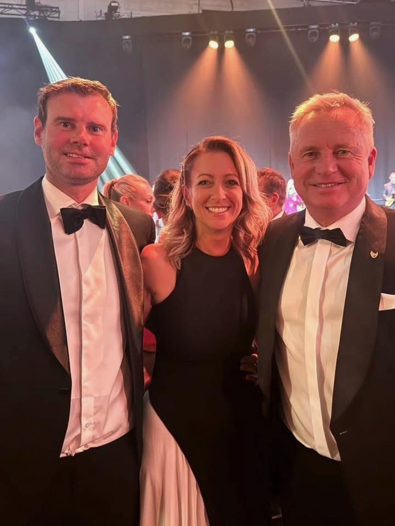 Tom Garven, Bec Richardson and premier Jeremy Rockliff at Friday's Australian Tourism Awards. Picture: supplied