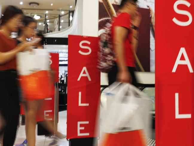 SYDNEY, AUSTRALIA - DECEMBER 26: Shoppers in Myer City Store during the Boxing Day sales on December 26, 2018 in Sydney, Australia. Boxing Day is one of the busiest days for retail outlets in Sydney with thousands taking advantage of the post-Christmas sale prices. (Photo by Hanna Lassen/Getty Images) (Photo by Hanna Lassen/Getty Images)