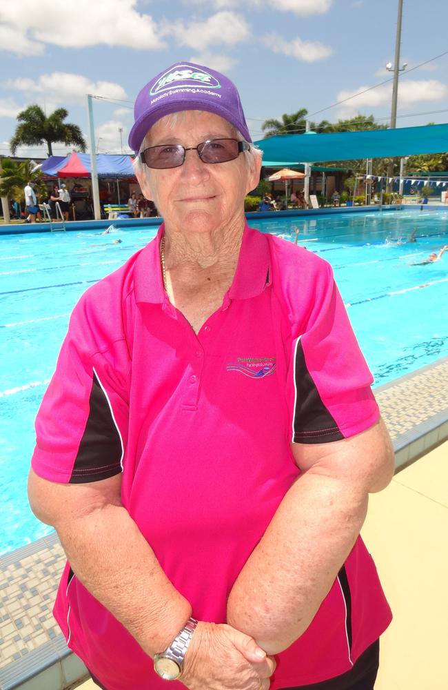 Legendary swimming coach Pat Wright said she saw greatness in Meg Harris’ future from an early age. Picture: Charlie Payne / Daily Mercury