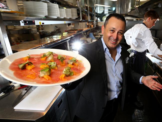 John Gambaro at his new Persone restaurant with head chef Shane Veivers