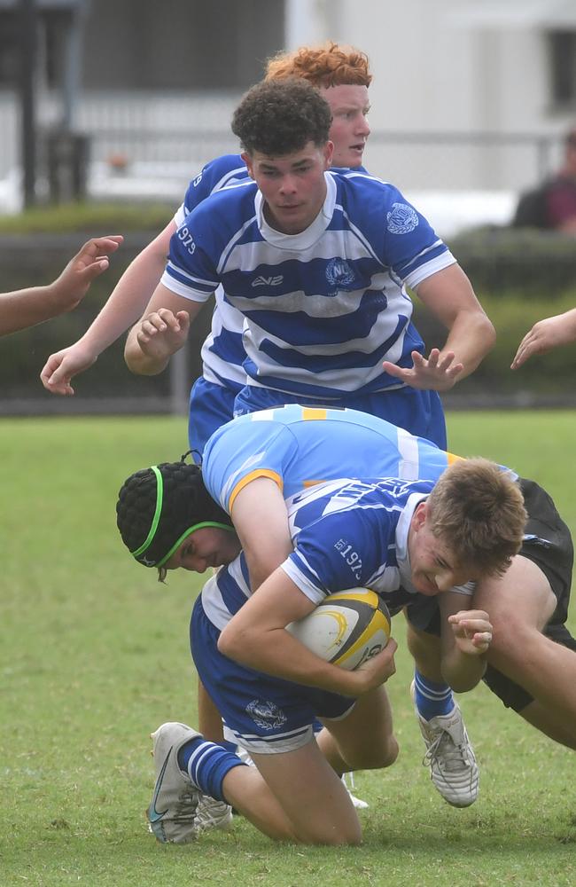 QLD Rugby Union State Championships (17-18 years boys) at the Townsville Sports Precinct. Friday May 23. Northern against Peninsular. Picture: Evan Morgan
