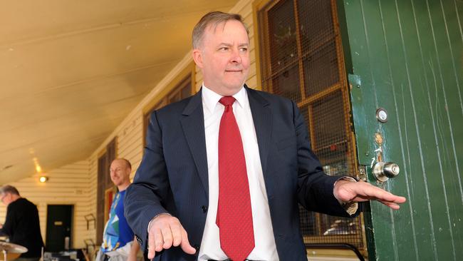 Grayndler federal Labor MP Anthony Albanese shakes it off at Annandale Public School.