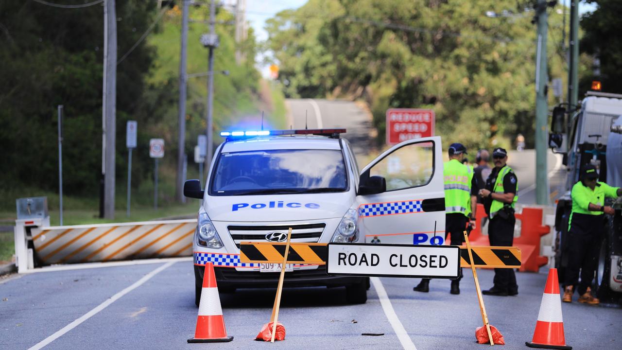 Heavy concrete barriers replace the plastic water-filled ones on the NSW/QLD border at Miles Street in Kirra. Photo: Scott Powick.