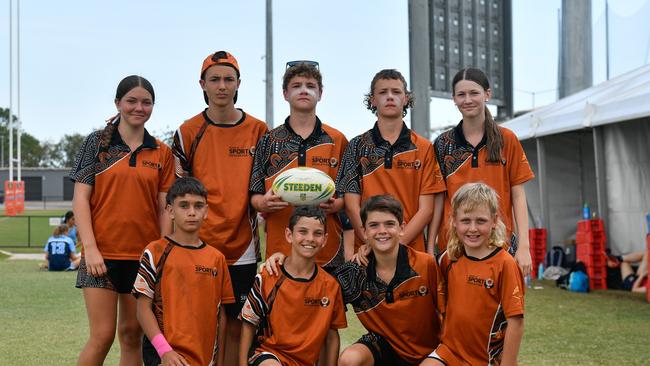 Northern Territory Top left: Taylah Bodkin, Jack Anderson, Joshua Kelly, Riggs White and Makenzy Smith Bottom left: Bailey Macmillan, unnamed, Boady Crockett and Jobe Prime at the 2023 National Combined Touch Championships in Darwin. Picture: Pema Tamang Pakhrin