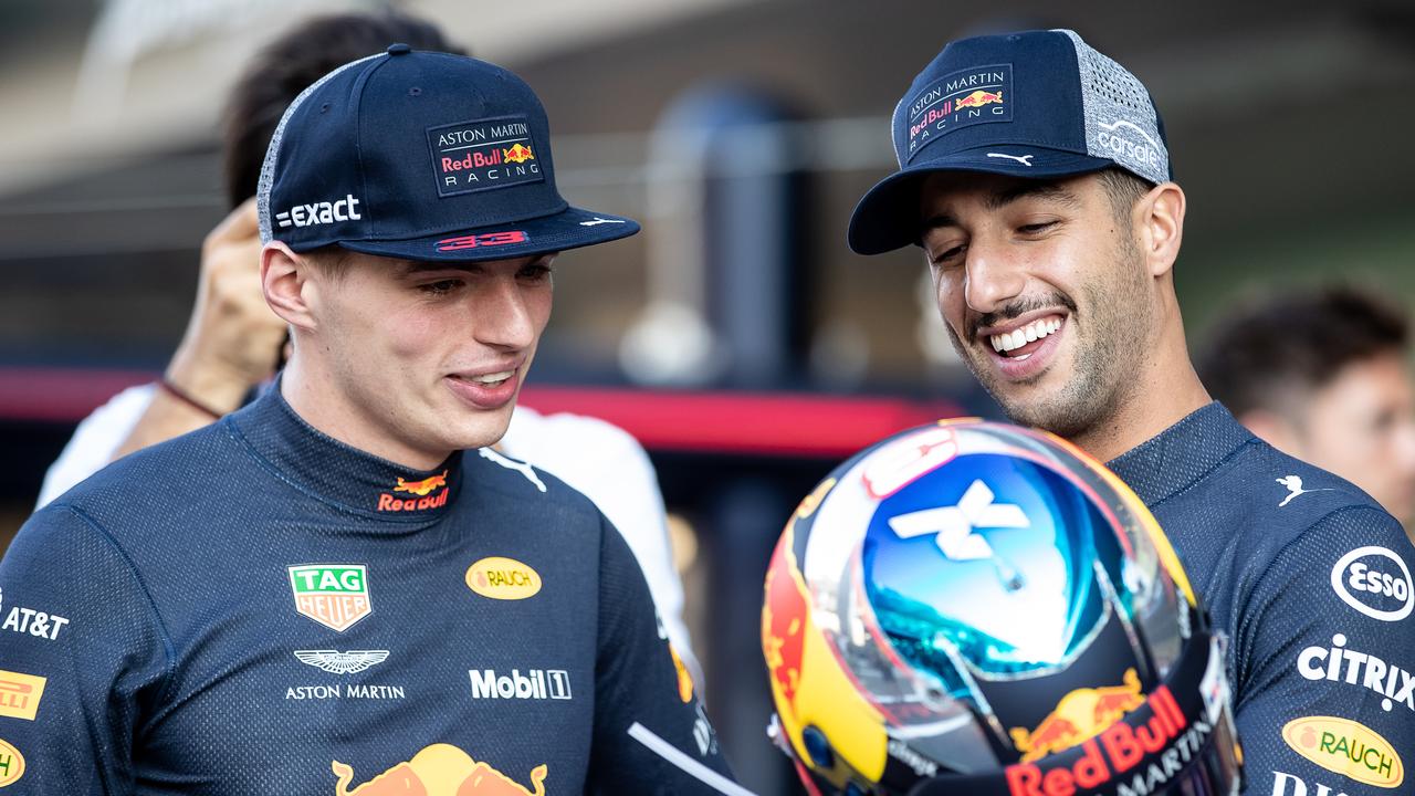 Daniel Ricciardo and Max Verstappen of Red Bull Racing. Photo by Lars Baron/Getty Images