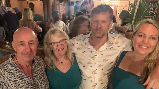 Michael Lyon (second from right) with his team Peter Westheimer, Jeanette Martin and Sama Balson on election night, Saturday December 4 2021. Picture: Liana Boss