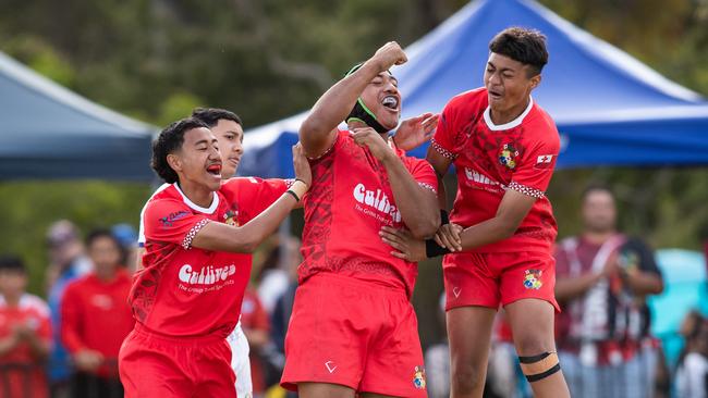 Fun and games in the U15 event last yea between Tonga and Samoa.