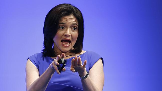 Facebook Chief Operating Officer Sheryl Sandberg speaking during Global Women Leadership 