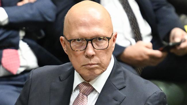 CANBERRA, AUSTRALIA  - NewsWire Photos - February 5, 2025: Leader of the Opposition Peter Dutton during Question Time at Parliament House in Canberra. Picture: NewsWire / Martin Ollman