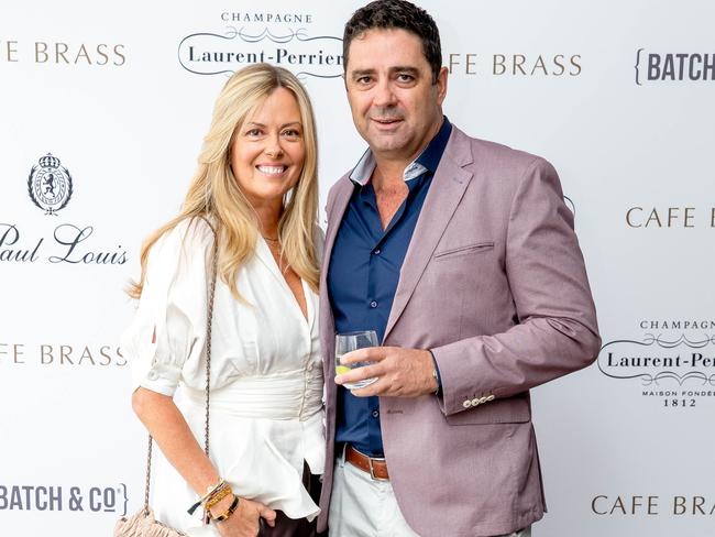 Nicky Brownless and Garry Lyon at the launch of Cafe Brass. Picture: Tim Carrafa