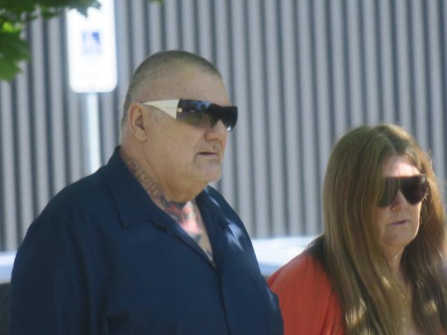 Ross arriving at court with his wife. There is no suggestion she was involved in any wrongdoing. Picture: News Local