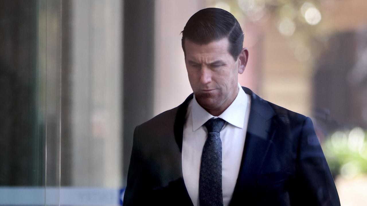 Ben Roberts-Smith arrives at court on Tuesday ahead of Person 11’s evidence. Picture: NCA NewsWire / Damian Shaw