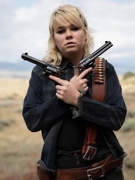 Rookie armourer Hannah Gutierrez Reed on the set of Rust. Picture: Facebook