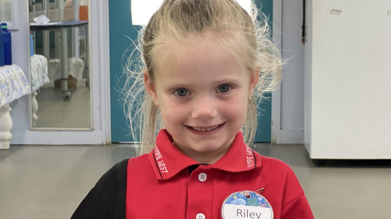 Riley Crabtree – Gympie West State School prep students on first day, Monday January 22, 2024.