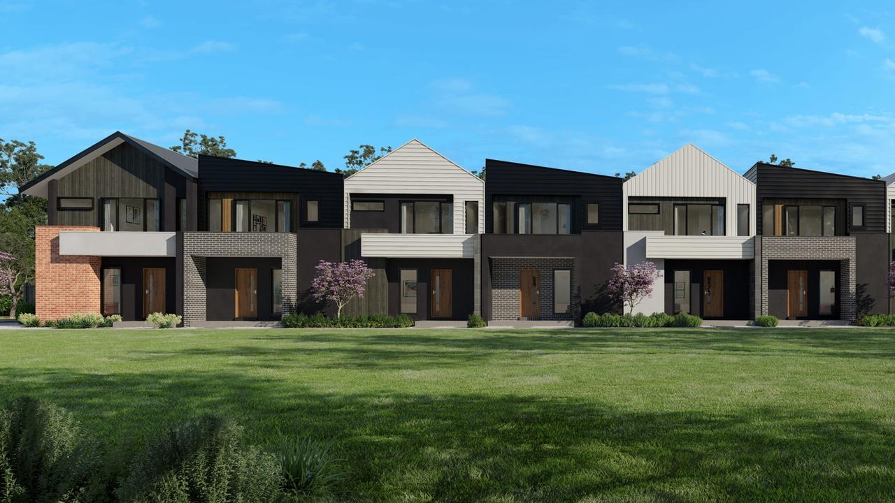 A render of the SOHO Living Oakland townhouse design that will be featured at Thornhill Park estate.