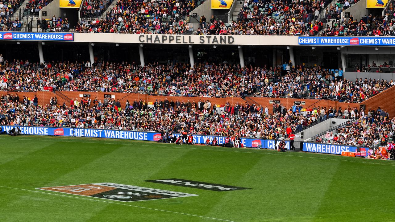 The packed Adelaide Oval. Picture: Getty Images