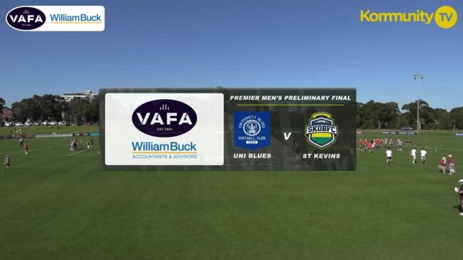 Replay: VAFA premier men preliminary final - Uni Blues v St Kevin's