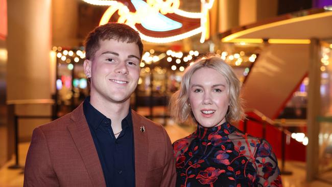 Johnathon Imber and Jess Ossington at the Screen Forever SPA Awards at The Star Gold Coast for Gold Coast at Large. Picture, Portia Large.