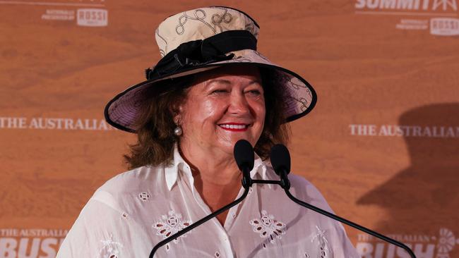 Gina Rinehart says the world would be better off with more leaders like Donald Trump. Picture: Colin Murty