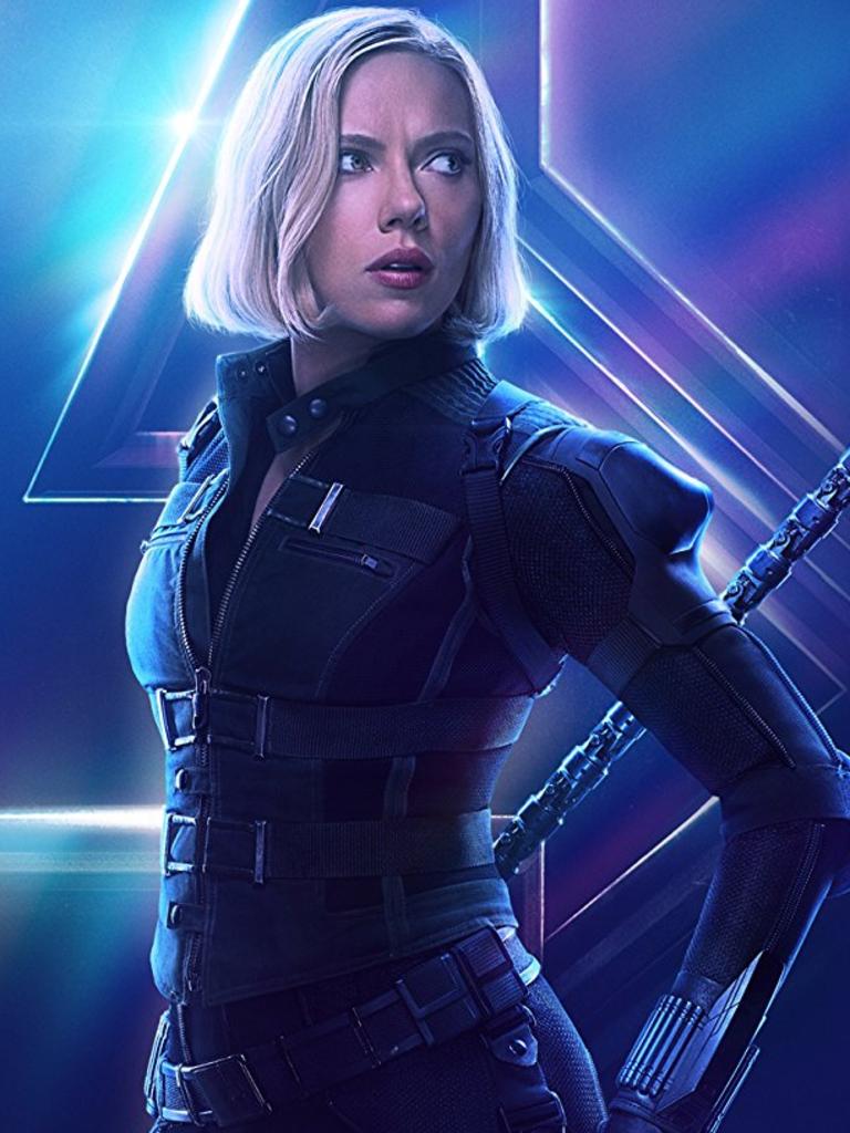 Black Widow in uniform. 