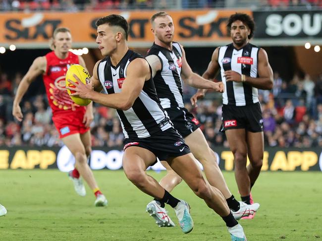 Collingwood is looking to sell a home game to the Gold Coast. Picture: Russell Freeman/AFL Photos via Getty Images