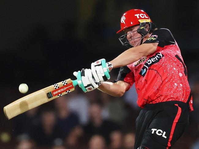 SYDNEY, AUSTRALIA - DECEMBER 08:  Will Sutherland of the Renegades bats during the BBL match between Sydney Sixers and Melbourne Renegades at Sydney Cricket Ground, on December 08, 2023, in Sydney, Australia. (Photo by Matt King/Getty Images)