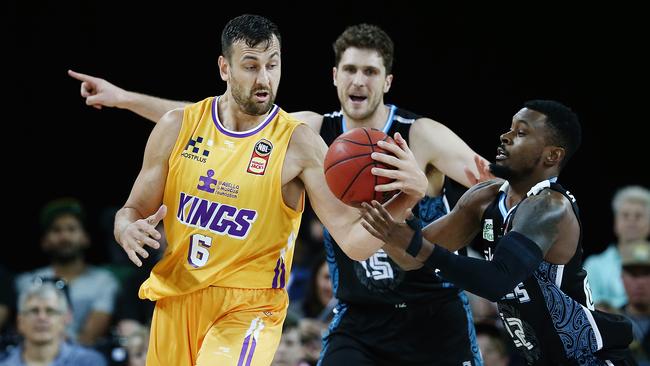 Andrew Bogut in action for the Sydney Kings. Picture: Getty Images