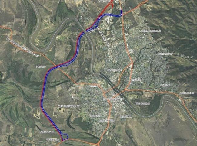 ROAD MAP: The proposed Rockhampton Ring Road and rail corridor. Picture: Contributed