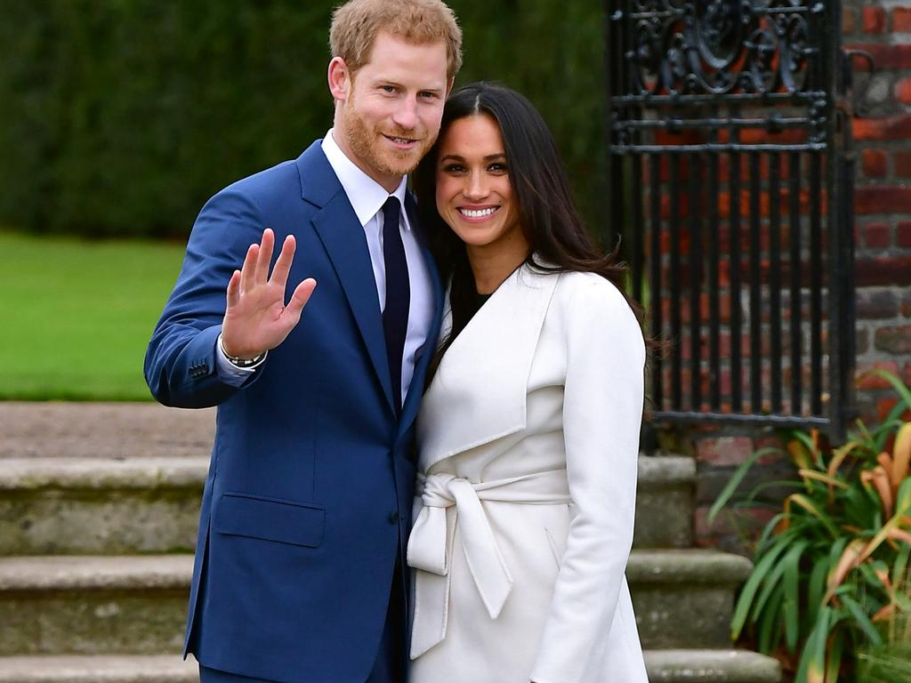 Harry and Meghan announce their engagement. Picture: Dominic Lipinski/PA Wire