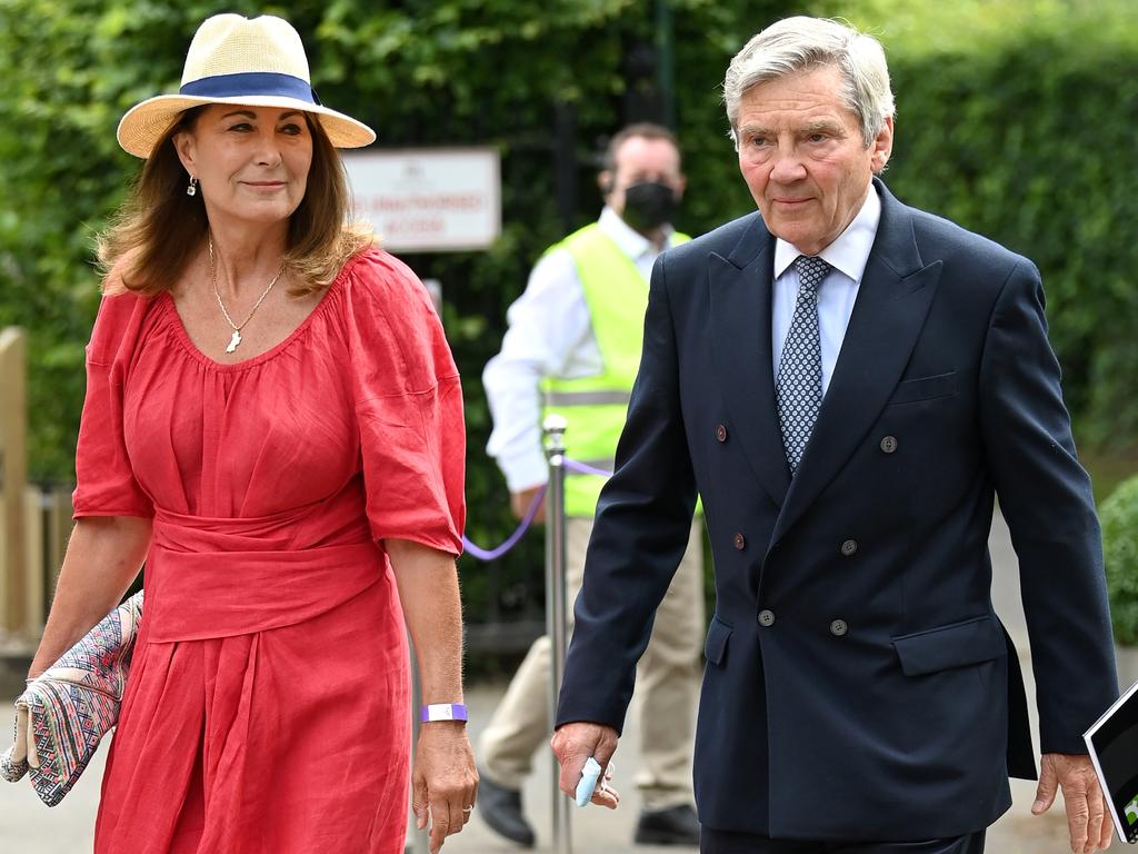 Carole and Michael Middleton will be helping Catherine with the children’s school run and other duties. Picture: WireImage