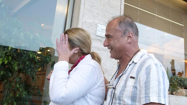 Annastacia Palaszczuk avoiding the media while on holiday in Italy with partner Dr. Reza Abib. Photo: Victor Sokolowicz