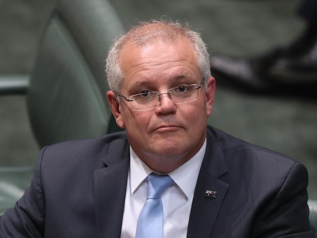 PM Scott Morrison in Question Time. Picture Kym Smith