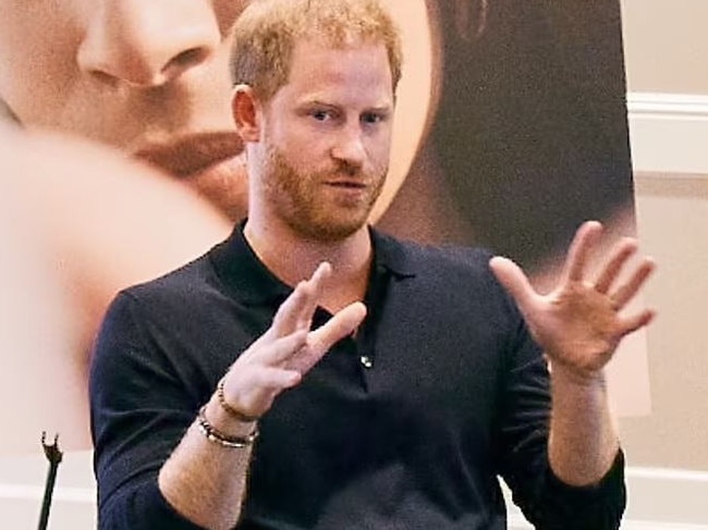 Prince Harry speaking about mental health at a BetterUp conference. Picture: Supplied