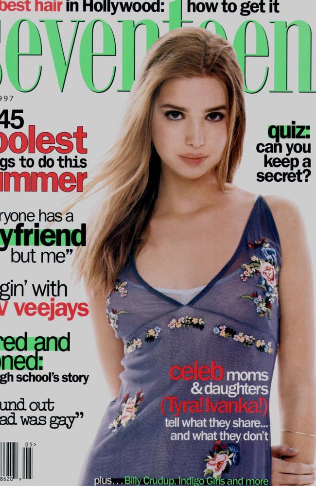 Model teen ... Ivanka aged 15 on the cover of Seventeen magazine.