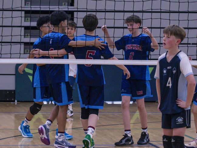 Heathwood High V Carrum Downs in the Australian Volleyball Schools Cup is being played at the Gold Coast Sports and Leisure Centre in Carrara. Picture: Glenn Campbell