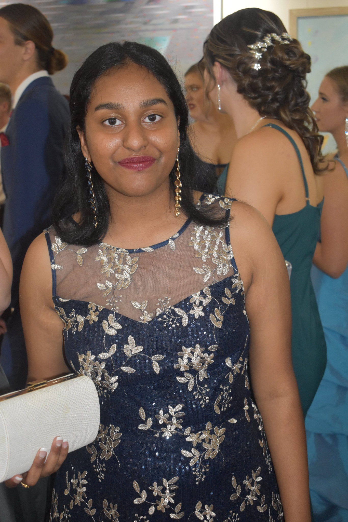 <p>Serene Joseph arriving at the formal at the Oaks Hervey Bay Resort.</p>