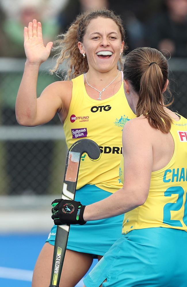 Rosie Malone (L) - Hockey. (Photo by Dave Rowland/Getty Images)