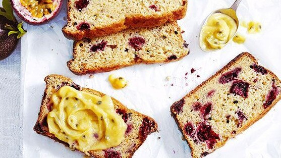 Passionfruit pulp: Passionfruit and raspberry banana bread.