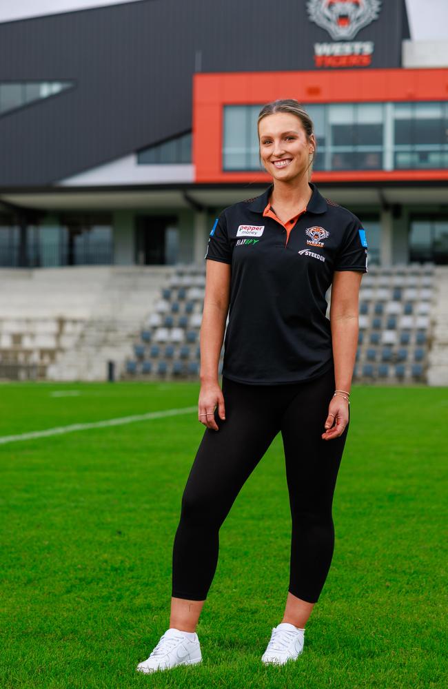 Wests Tigers performance analyst Kassidy Grant, at Concord Oval. Picture: Justin Lloyd