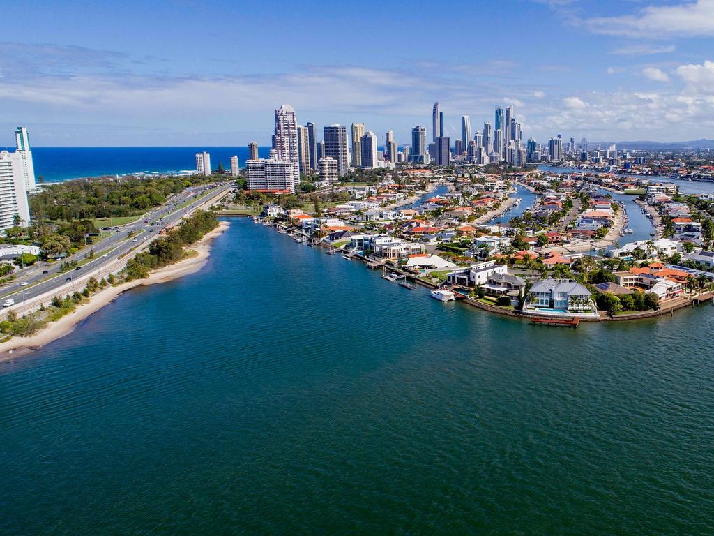Low-lying riverfront properties on the Gold Coast are in the firing line.