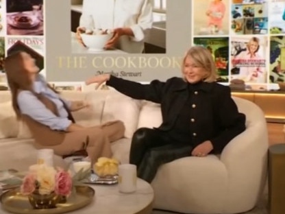 Drew Barrymore pushed by Martha Stewart.