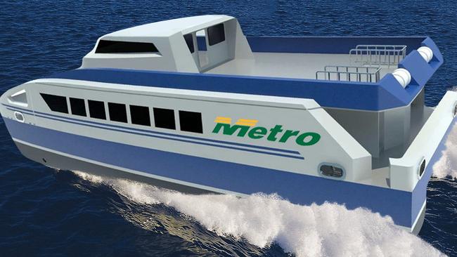 An artist’s impression of a ferry plying the Bellerive to Hobart route across the River Derwent.