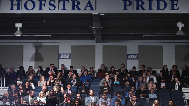 People gather in the audience ahead of the debate. Picture: AFP
