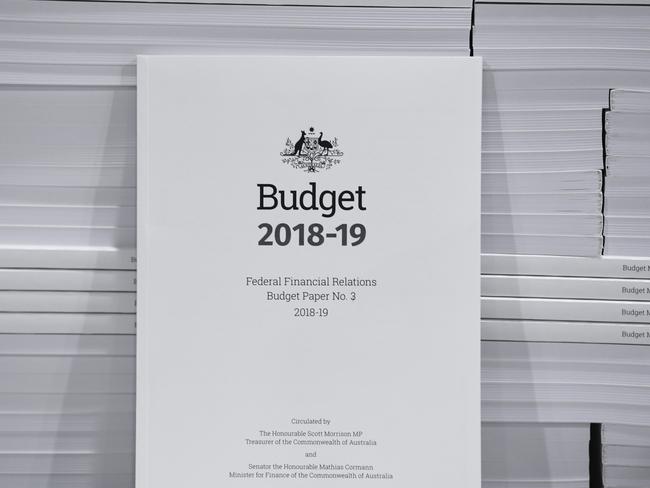 The Budget. Picture: AAP Image/Lukas Coch